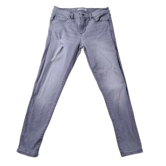 Banana Republic Premium Denim 28 Skinny Ankle Gray Distressed - Picture 1 of 13